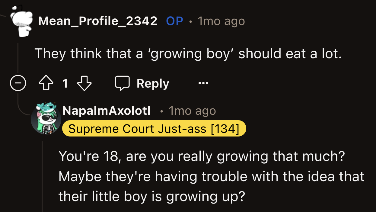 Could their issue be something else entirely? They might be using his diet as an excuse to 