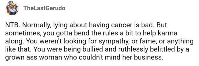 OP was helping karma find its way