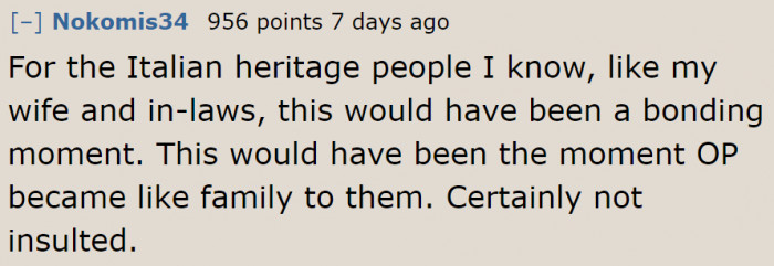 If they're truly proud of their Italian heritage, this is what should have happened instead.