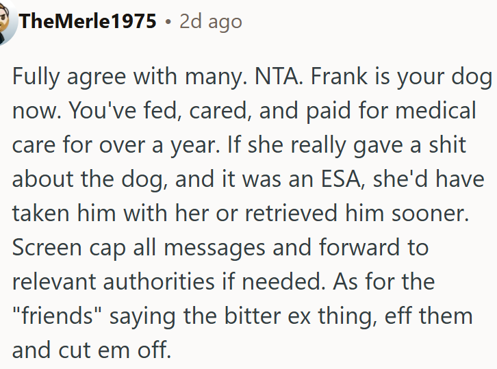 Frank is OP's dog now.