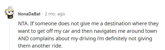 In this situation, who'd offer a return ticket to the 