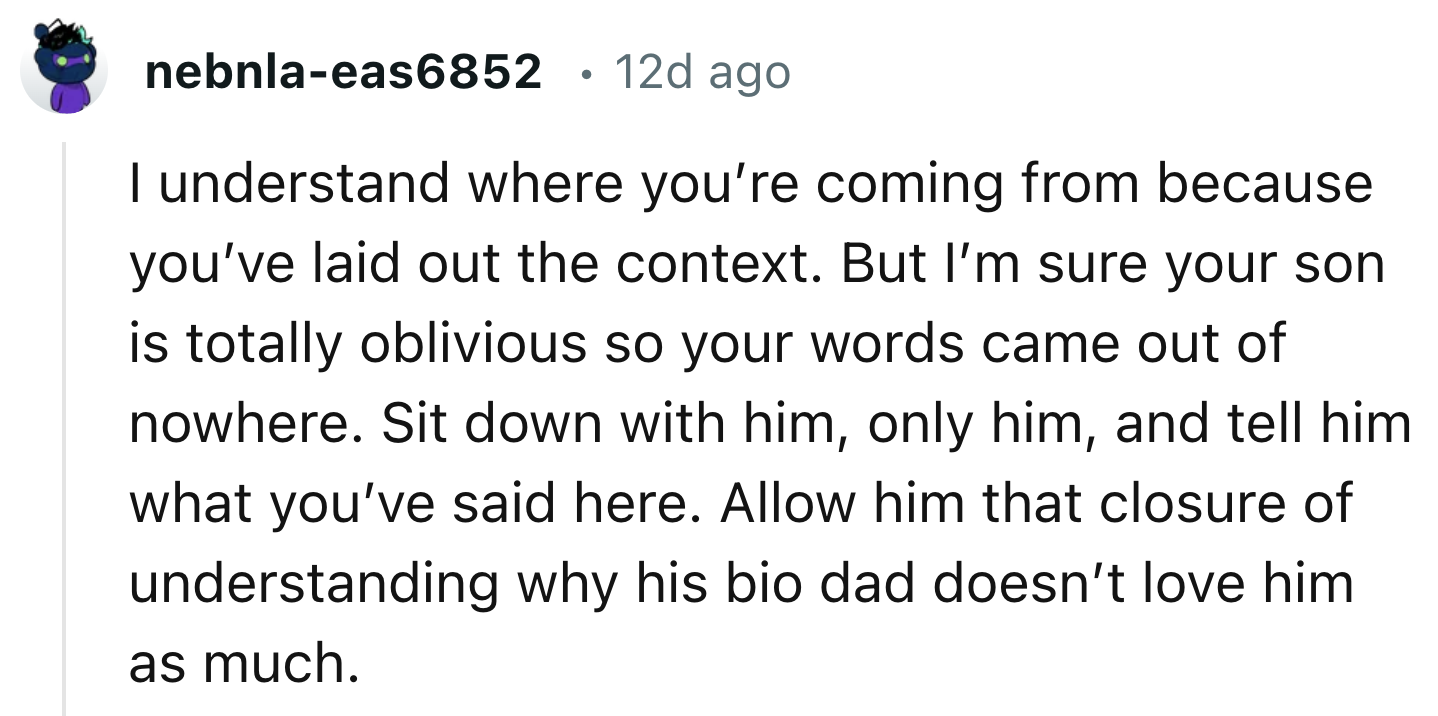 OP's Words To His Son Came Out Of Nowhere