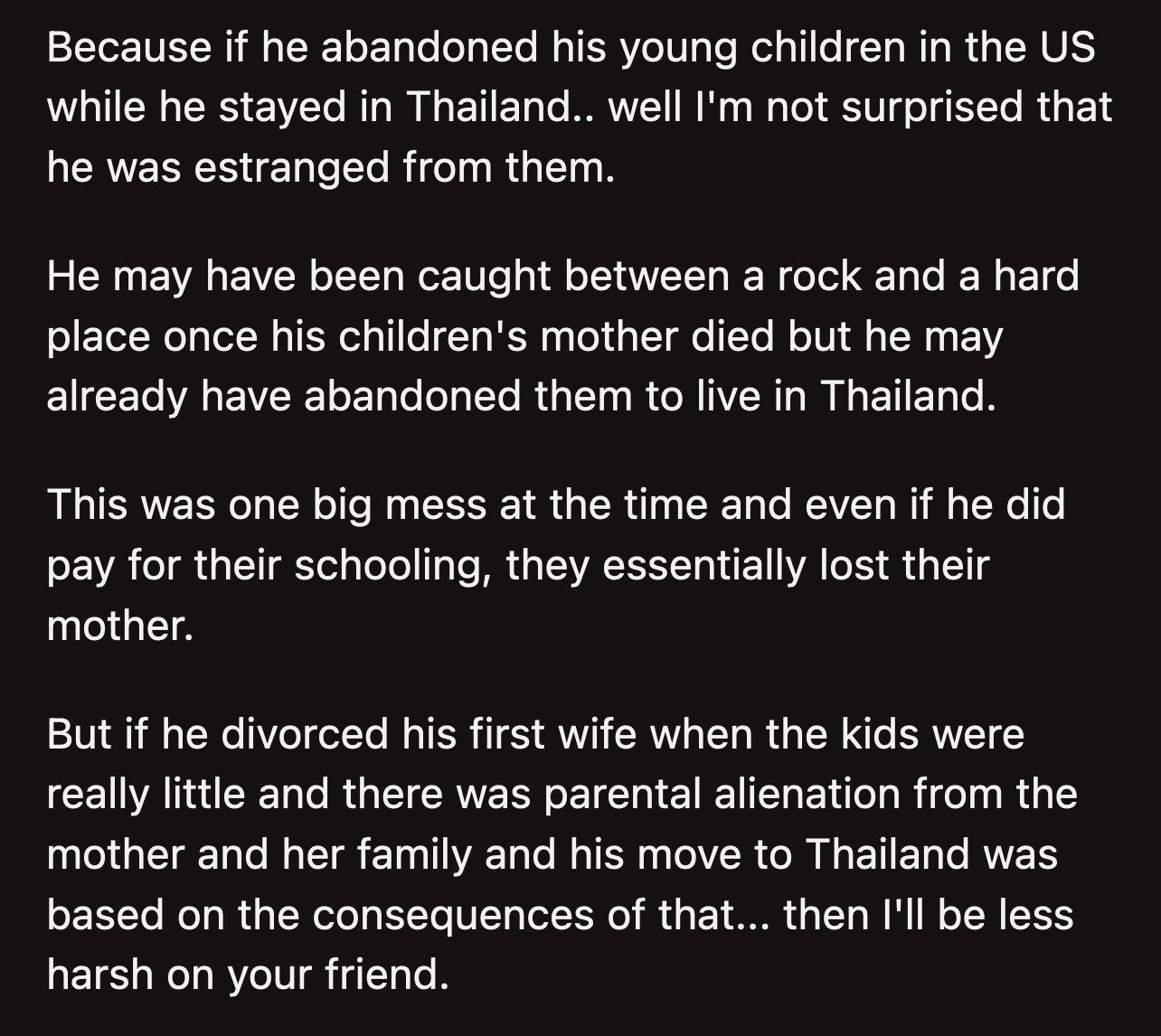 OP's Dad, Who Was His Late Friend's Colleague, Told Him His Relationship with His Second Wife Started When He Was Already a Widow. His Oldest Children Were of Age by Then.