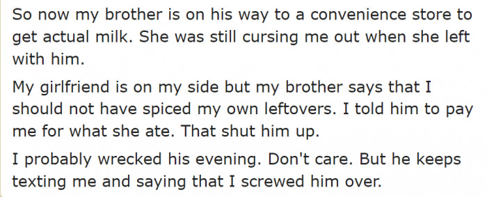 The nerve of this food thief!