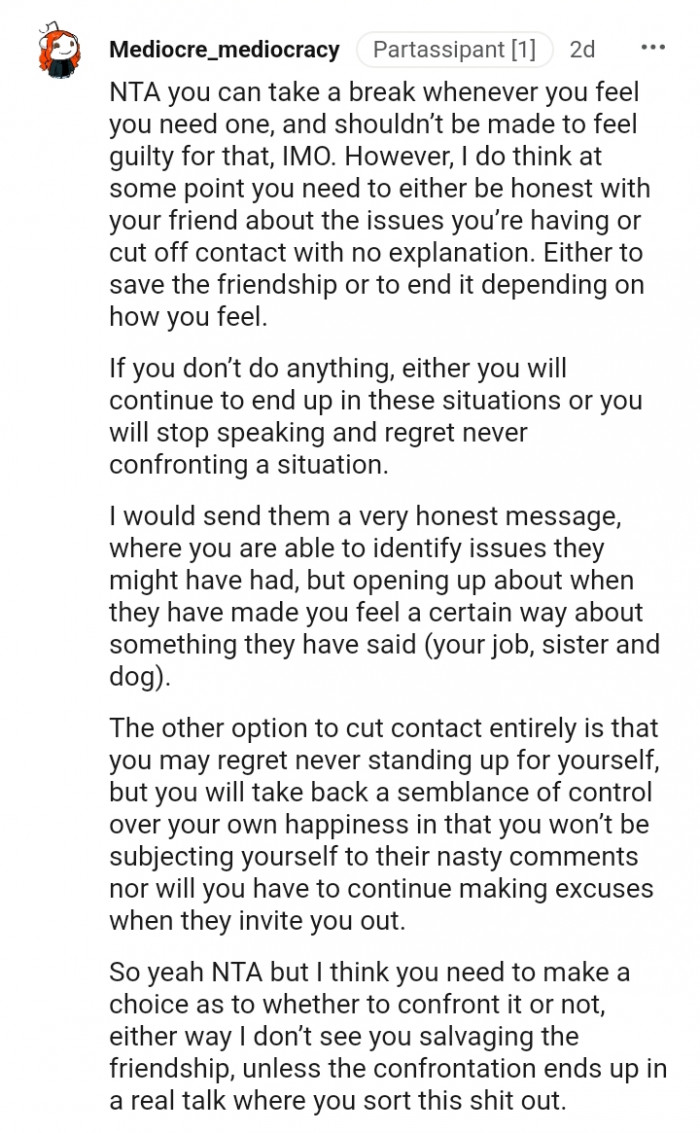 You need to be open about when they've made you feel a certain way.