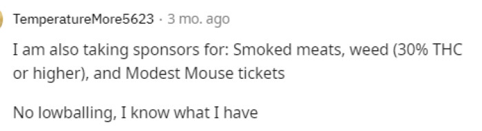 People were quite funny, and they even made their own little lists of 