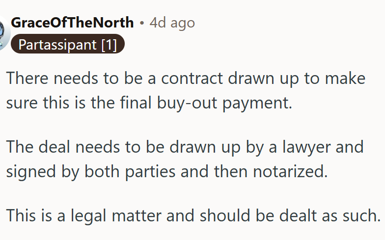There needs to be a contract...