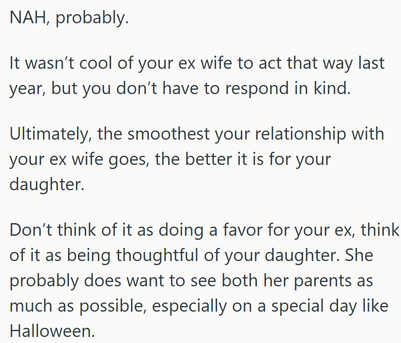 It is important to have a good relationship with the ex.