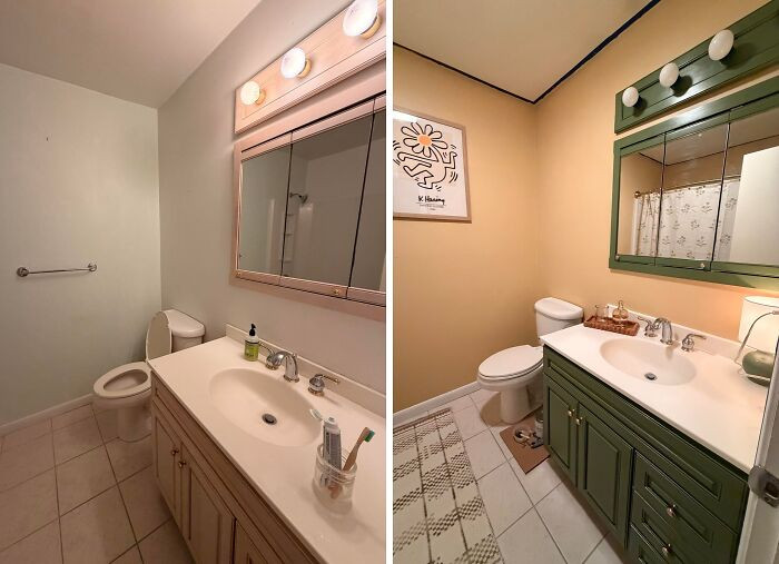 "Before And After DIY Bathroom"