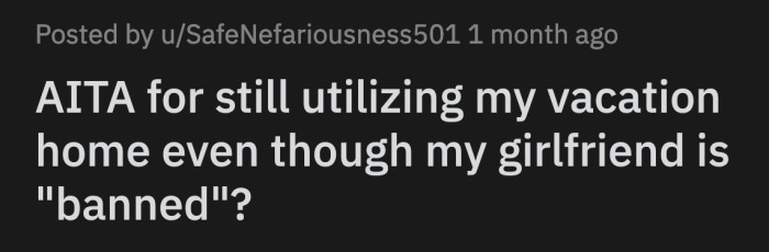 When she asked if she could go on the trip, OP told her that she was 