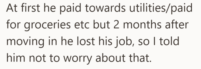 Things felt balanced at first, until an unexpected job loss changed the arrangement.