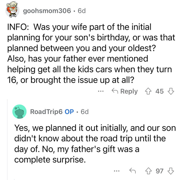 No one knew about the dad's gift until that moment.