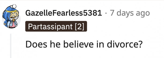 Will he yell fake news if OP serves him divorce papers?