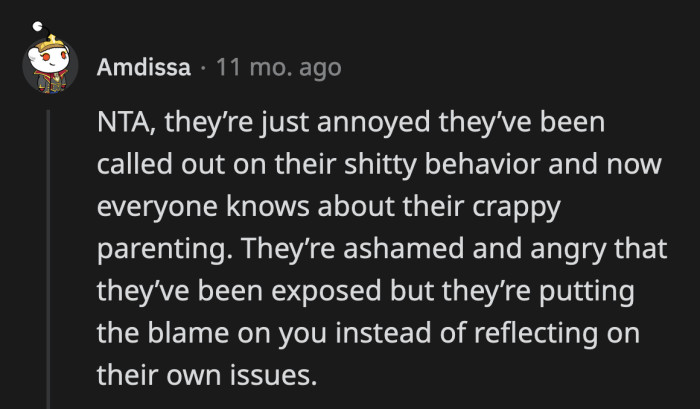 They are reacting so venomously because they know they did a horrible thing to their own daughter.