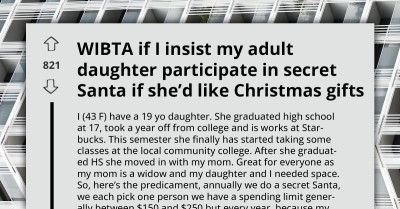This Mom Told Her Teen to Drop $250 on Secret Santa - and Reddit’s Not Having It