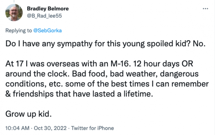 This is when people started commenting not-so-nice things and basically told the kid to grow up.