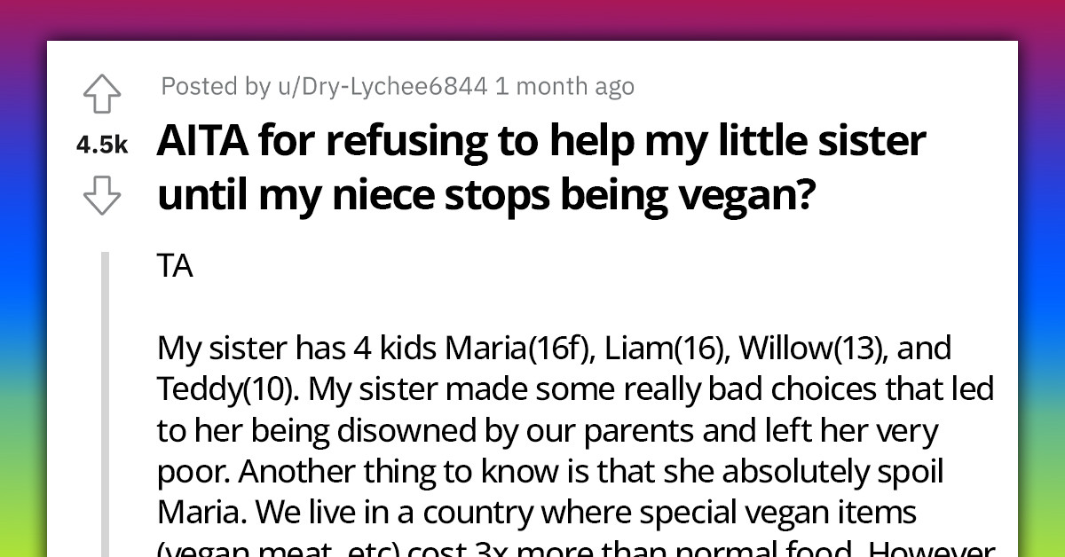 Mom Spends All Of Her Money To Buy Specialty Vegan Food For Her Daughter And Forgets She Has Three Other Children To Feed