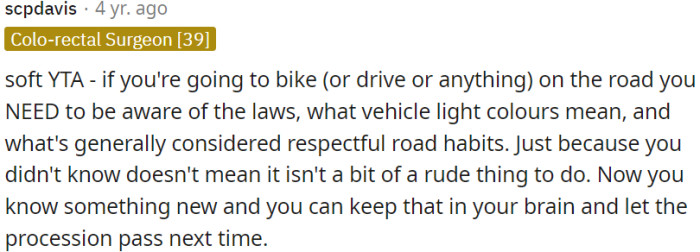 OP should learn from the experience and be more considerate next time