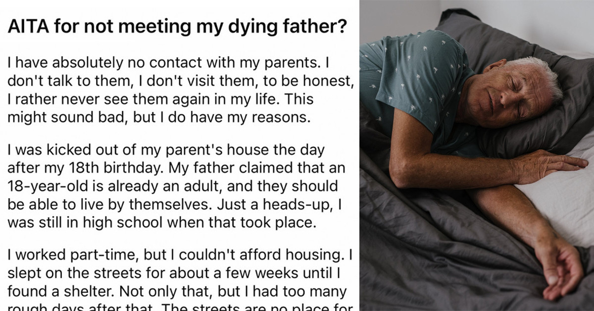 After Being Kicked Out Of Parents' House And Forced To Live On His Own Without Any Support, This Man Refuses To See His Dying Father, Ends Up Being Called Heartless By A Family Member