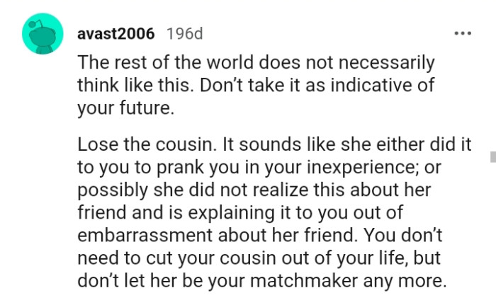 Not Letting the Cousin Be the Matchmaker