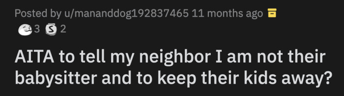 OP stammered an apology and closed the door. After some time, he realized he had nothing to be sorry about.