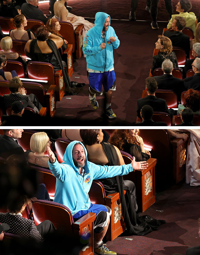 Adam Sandler Shows Up In A Hoodie
