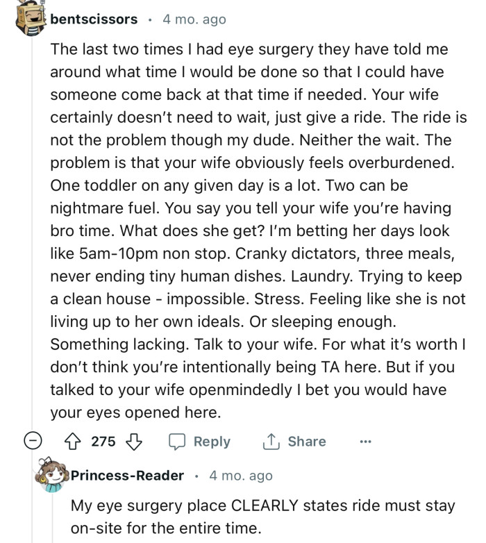 “Your Wife Certainly Doesn’t Need to Wait, Just Give a Ride.”