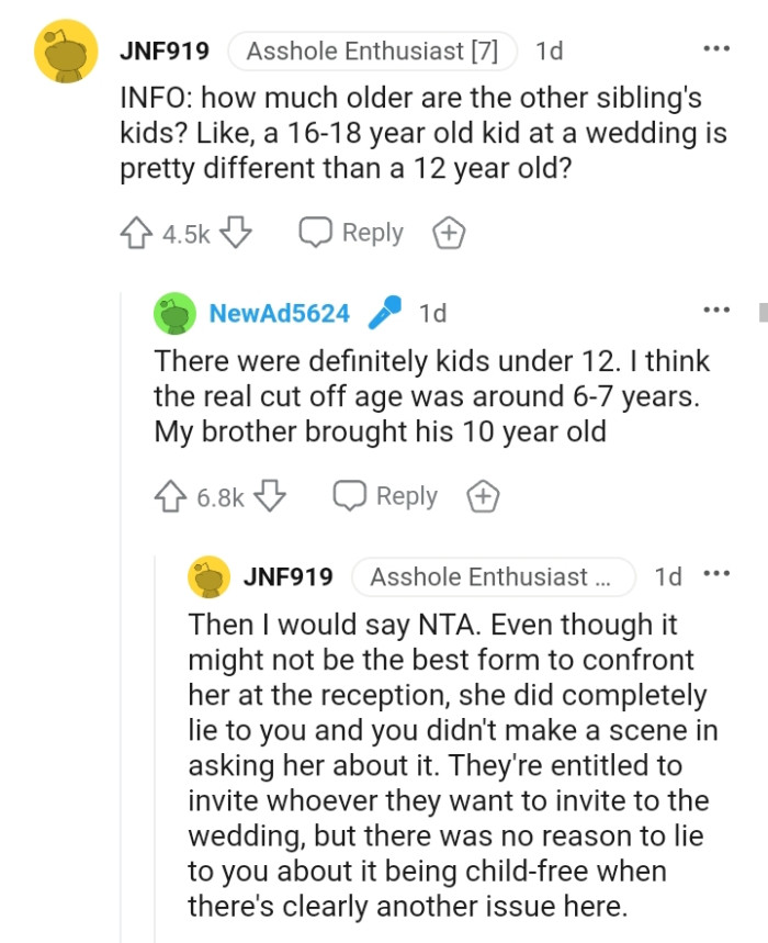 The OP Says There Were Kids Under 12 Years Old