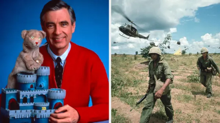 1. Our friendly neighbor Mister Rogers was a sniper during the Vietnam War, where he developed anger issues. He was advised by his therapist to get involved in children's shows to cope with it.