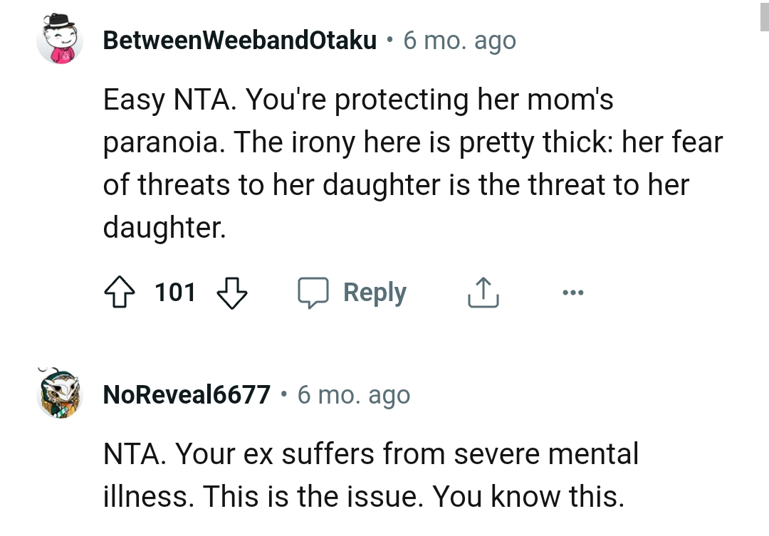 She is the threat the daughter has