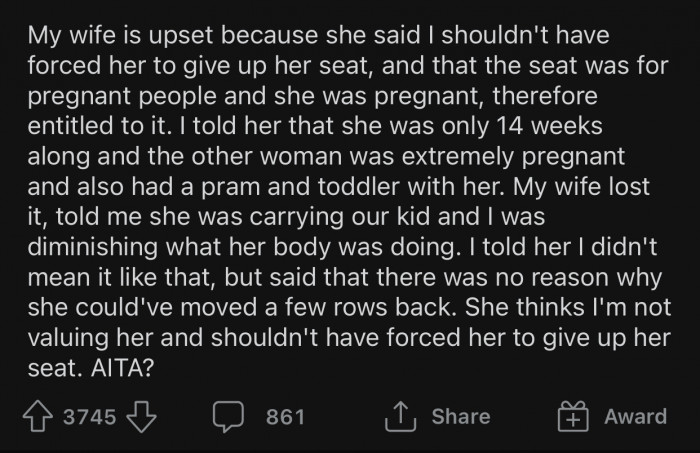 OP's wife was not happy after what her husband 
