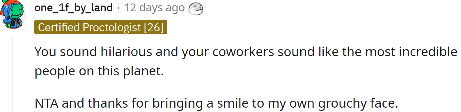 Her office sounds nice.