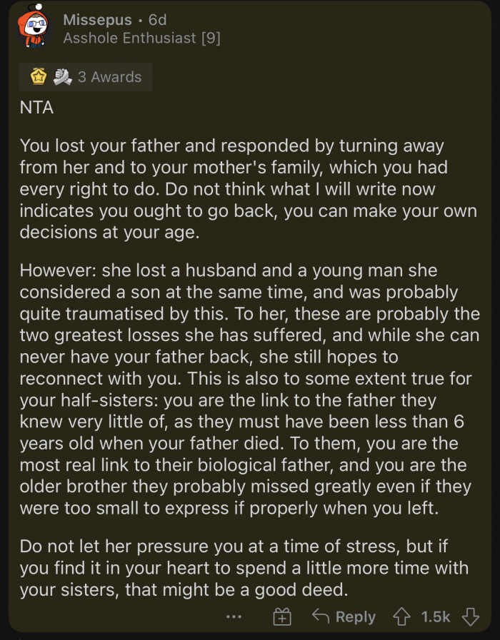 OP is old enough to make his own decisions.