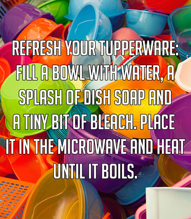 2. Refresh your plastic containers in the microwave