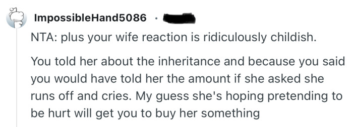 “My guess she's hoping pretending to be hurt will get you to buy her something…”