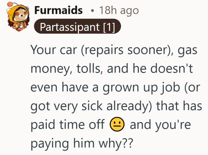 Once the receipts started stacking up, the road trip math began looking a little strange.