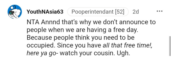 Why we don't announce to people that we are on a free day