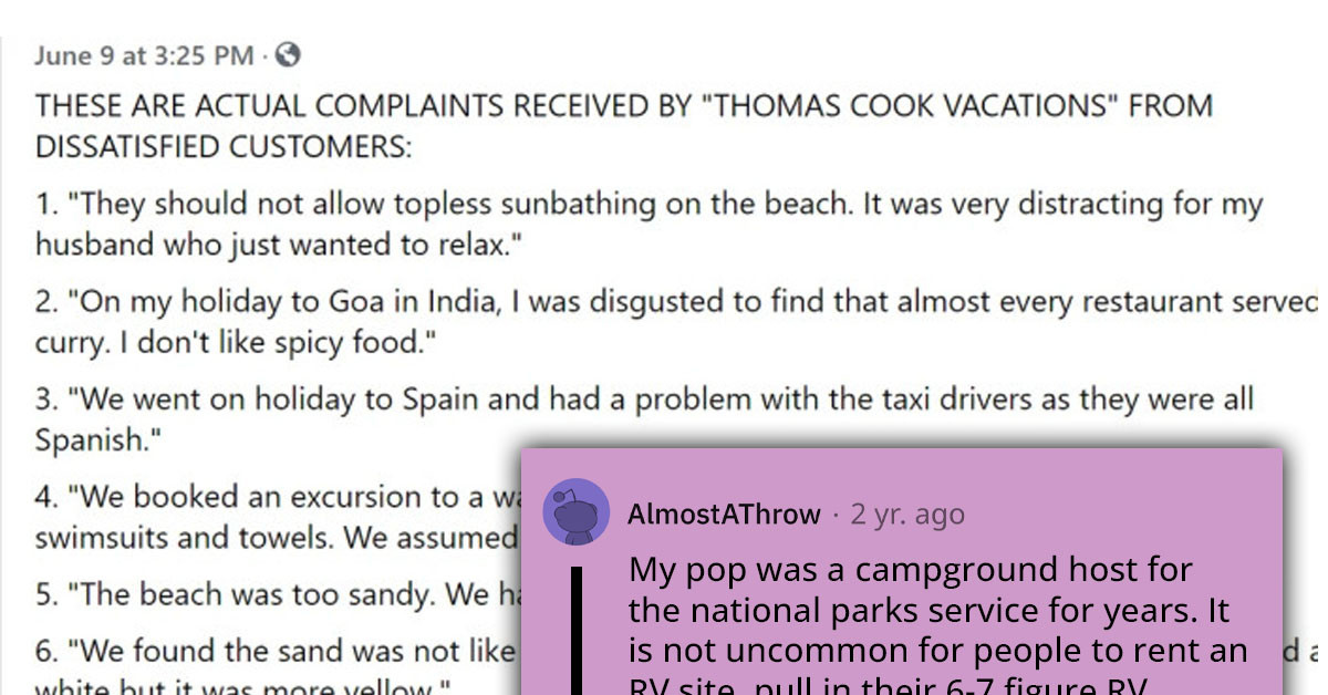 People Share Infuriating Things Choosing Beggars Complain About While On Vacation
