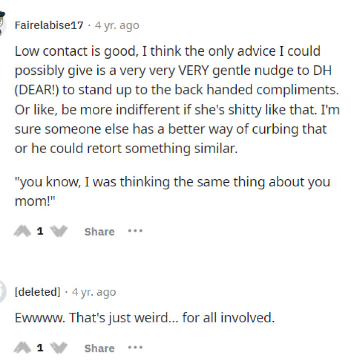 People had lots to say in the comments as they decided what kind of advice to give OP in this situation, but it all just seems weird.
