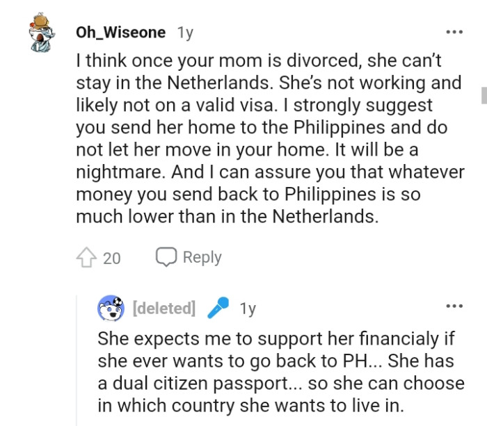 She's not working and likely not on a valid visa