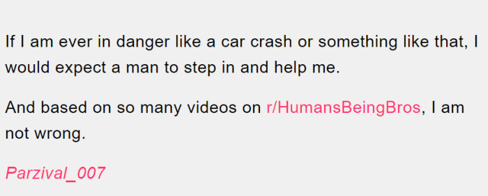 It will definitely be a man who helps you.