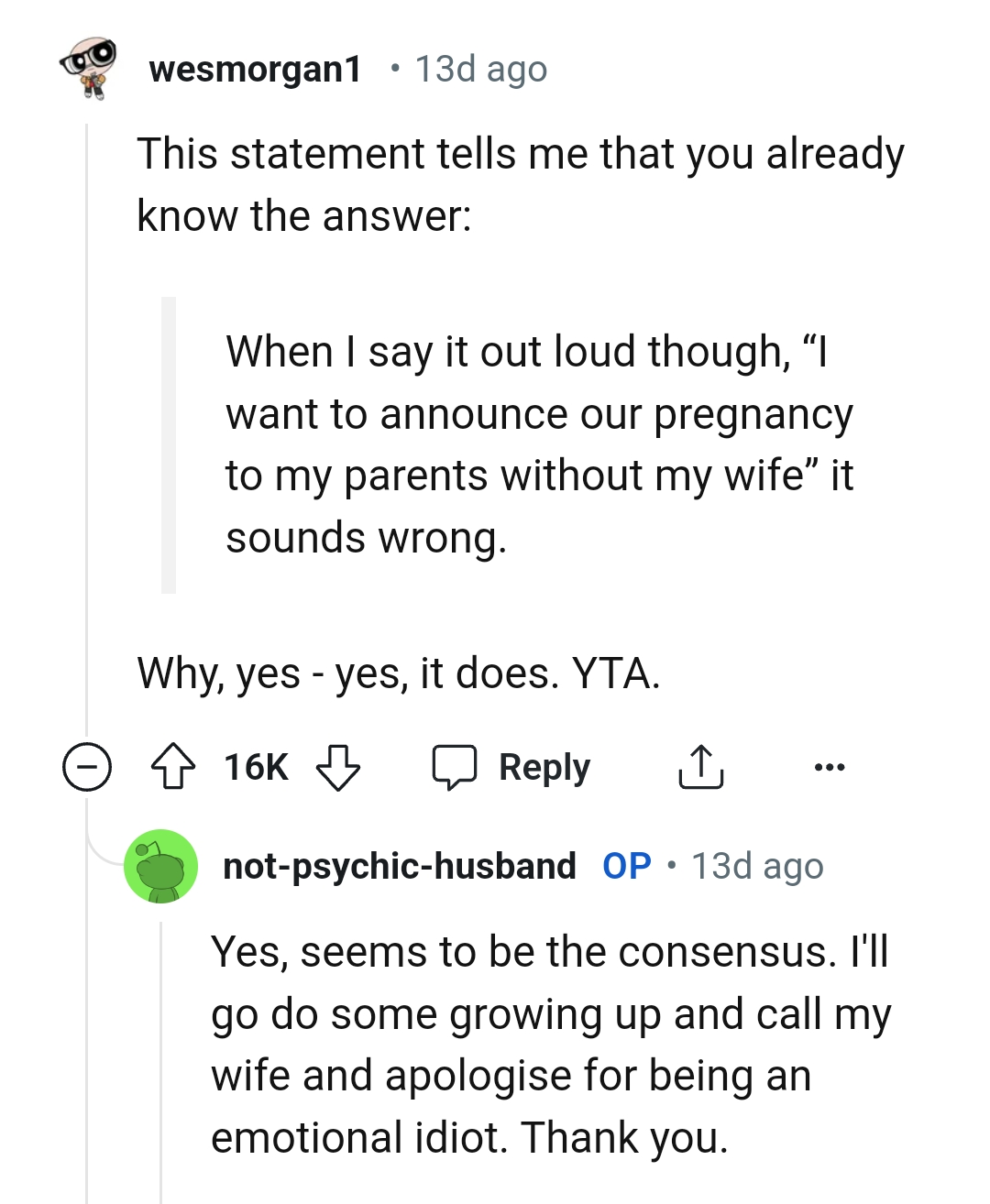 And the comments roll in...