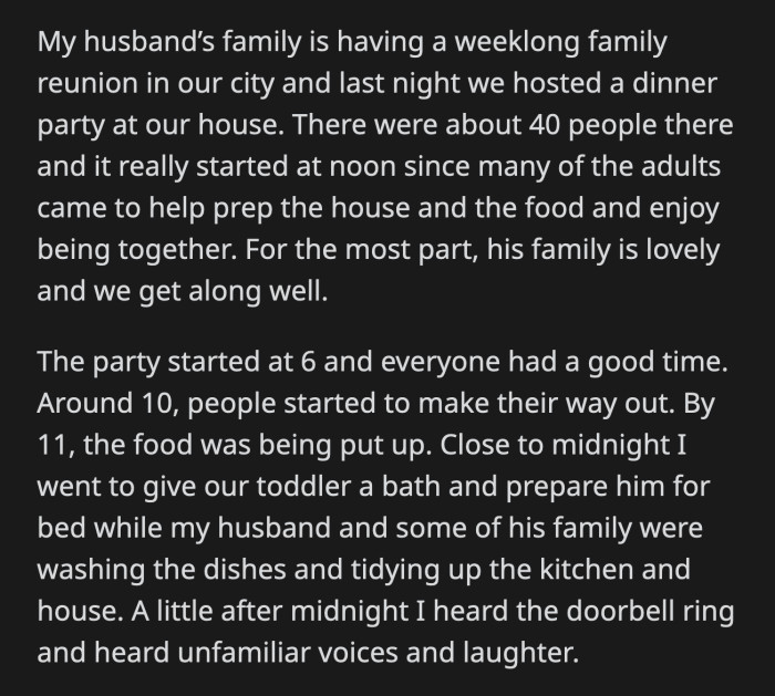 Without looking at OP, one of the girls said they were tired and hungry from driving so long.