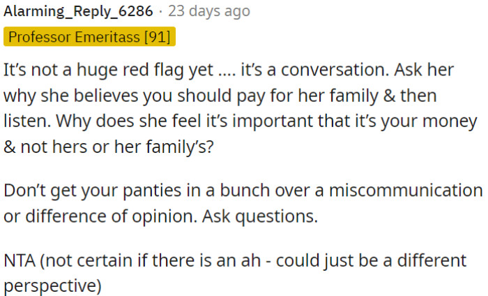 It's not anyone's fault here; just differing perspectives.