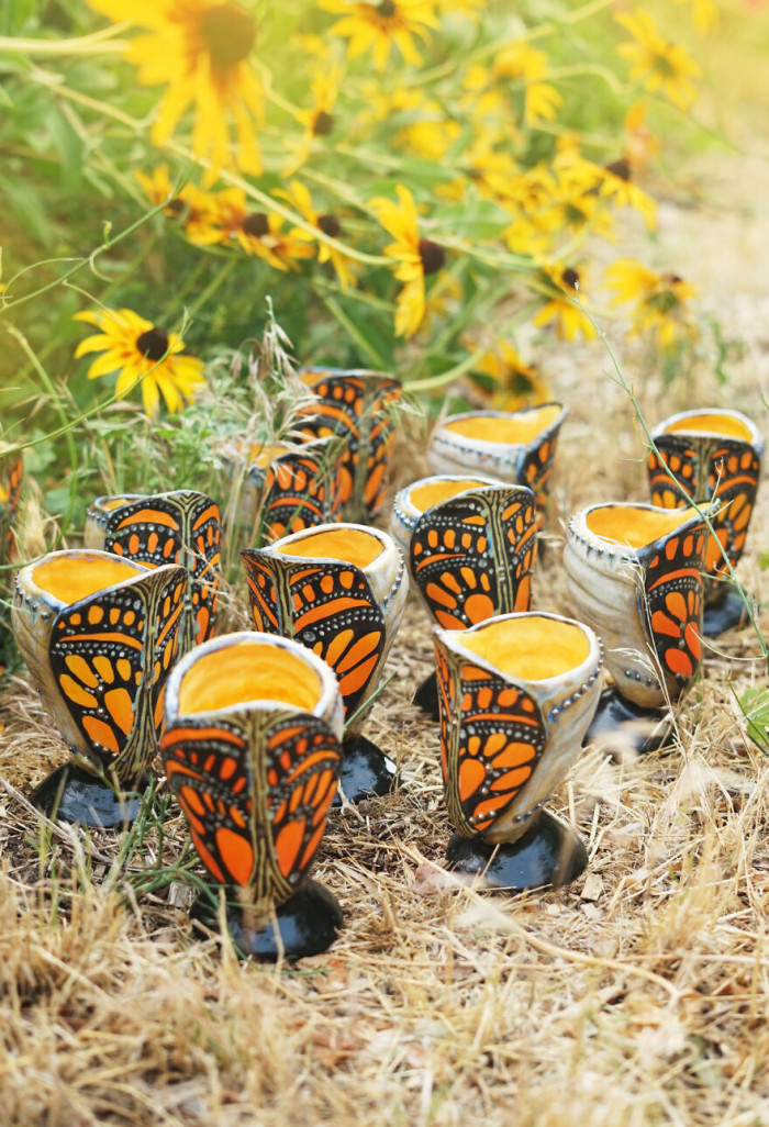 10. Chalices inspired by monarch butterflies