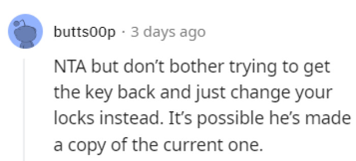 Change the locks, too