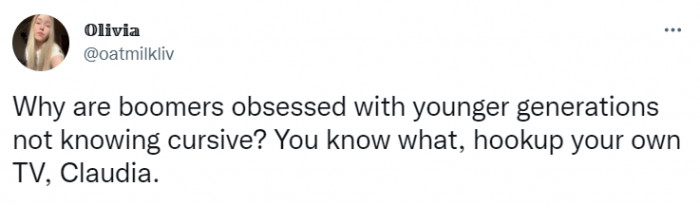 30. Outdated skills like cursive