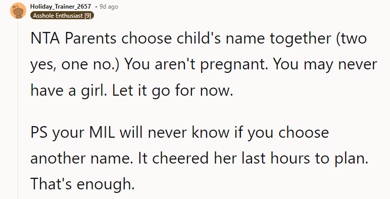You aren't pregnant. You may never have a girl. Let it go for now.