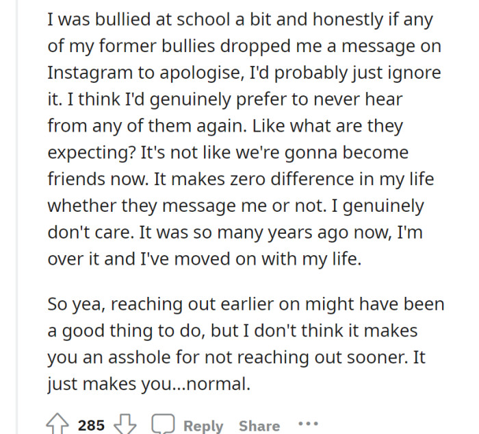 The next move after the whole thing is to just move on.