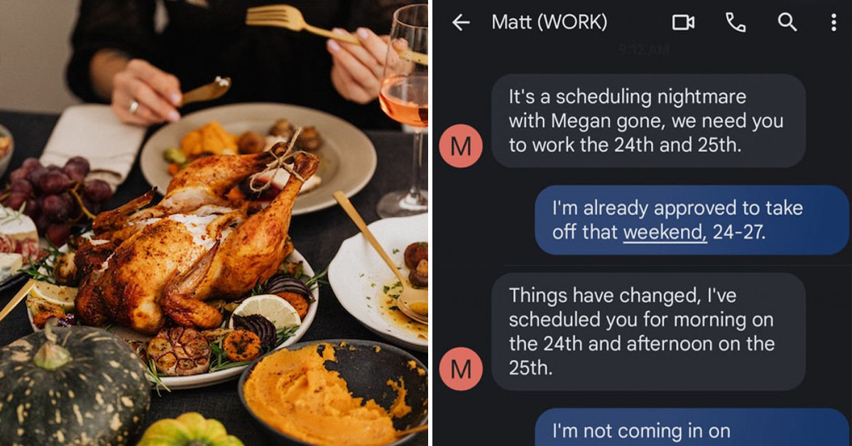 Employee Quits After Being Forced To Work Thanksgiving